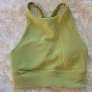 Lime Green Lululemon Ribbed Sports Bra